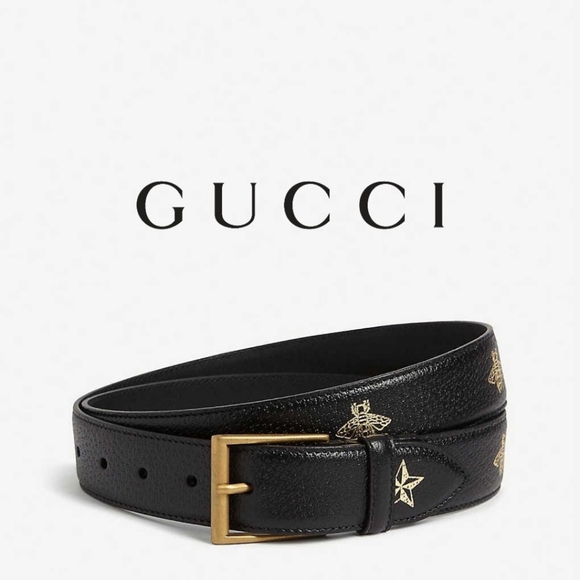 Gucci Accessories - Price Firm! Gucci Leather Bees and Stars Belt